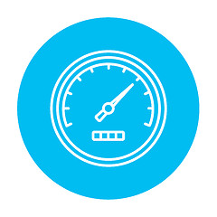 Image showing Speedometer line icon.