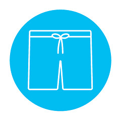 Image showing Swimming trunks line icon.