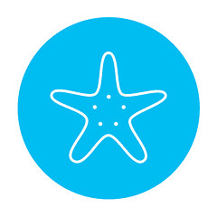 Image showing Starfish line icon.