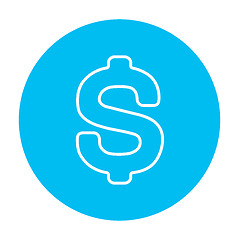 Image showing Dollar symbol line icon.