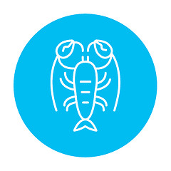 Image showing Lobster line icon.