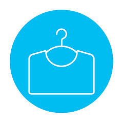 Image showing Sweater on hanger line icon.