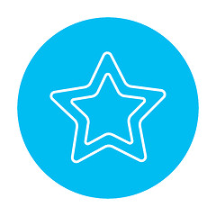 Image showing Rating star line icon.