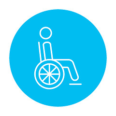 Image showing Disabled person line icon.