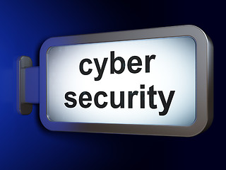 Image showing Safety concept: Cyber Security on billboard background