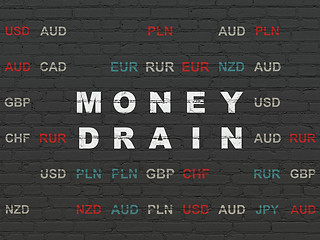 Image showing Banking concept: Money Drain on wall background