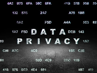 Image showing Privacy concept: Data Privacy in grunge dark room