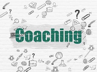 Image showing Education concept: Coaching on wall background