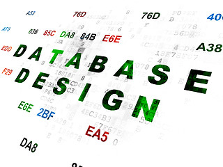 Image showing Software concept: Database Design on Digital background