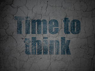 Image showing Timeline concept: Time To Think on grunge wall background