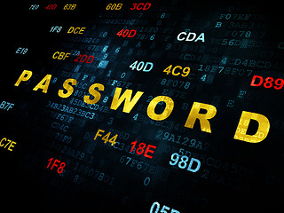Image showing Protection concept: Password on Digital background