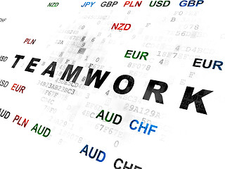 Image showing Finance concept: Teamwork on Digital background