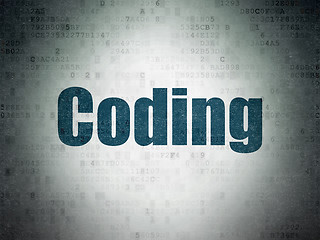 Image showing Programming concept: Coding on Digital Paper background