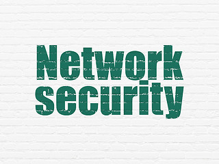 Image showing Security concept: Network Security on wall background