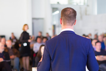 Image showing Speaker at Business Conference and Presentation.