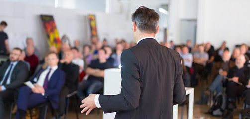 Image showing Speaker at Business Conference and Presentation.