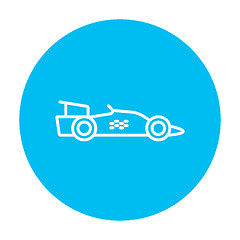 Image showing Race car line icon.