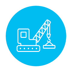 Image showing Lifting crane line icon.