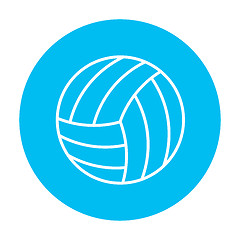 Image showing Volleyball ball line icon.