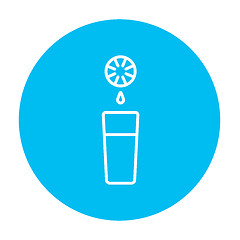 Image showing Glass of juice line icon.