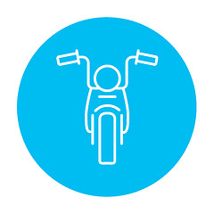 Image showing Motorcycle line icon.