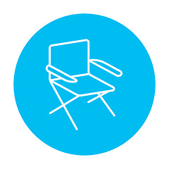 Image showing Folding chair line icon.