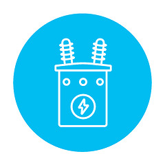 Image showing High voltage transformer line icon.