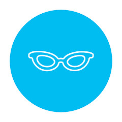 Image showing Eyeglasses line icon.