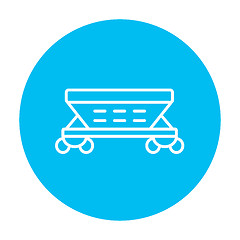 Image showing Cargo wagon line icon.