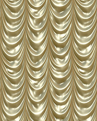 Image showing gold curtains
