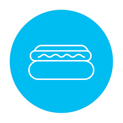 Image showing Hotdog line icon.