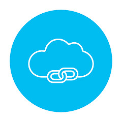 Image showing Cloud computing line icon.