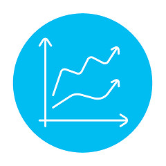 Image showing Growth graph line icon.