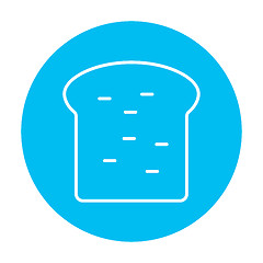 Image showing Single slice of bread line icon.