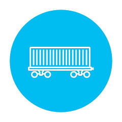 Image showing Cargo wagon line icon.