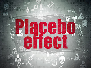 Image showing Health concept: Placebo Effect on Digital Paper background