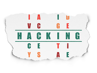 Image showing Security concept: Hacking in Crossword Puzzle