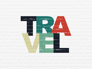 Image showing Holiday concept: Travel on wall background