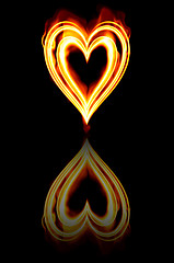 Image showing heart on fire