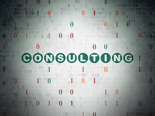 Image showing Business concept: Consulting on Digital Paper background