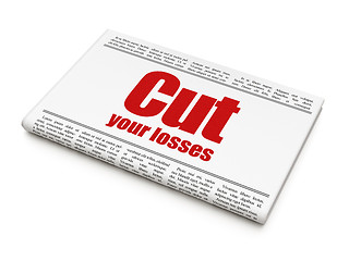Image showing Finance concept: newspaper headline Cut Your losses