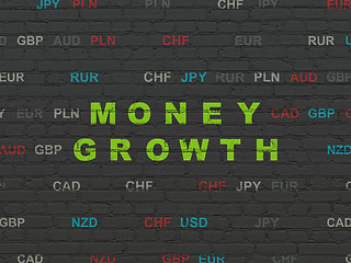 Image showing Banking concept: Money Growth on wall background