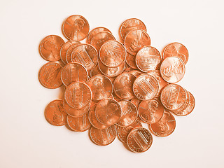 Image showing  Dollar coins 1 cent vintage