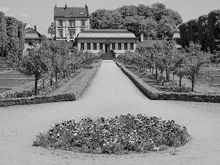 Image showing Black and white Prince Georg Garden in Darmstadt