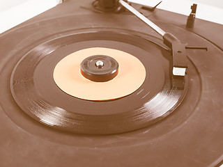 Image showing  Vinyl record on turntable vintage