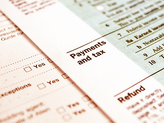 Image showing  Tax forms vintage