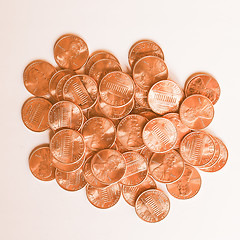 Image showing  Dollar coins 1 cent vintage