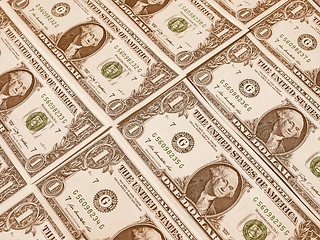 Image showing  Dollar notes 1 Dollar vintage