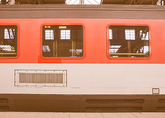 Image showing  Train in station vintage