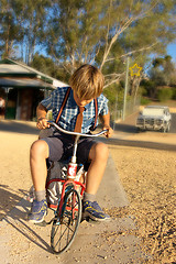 Image showing riding a bike